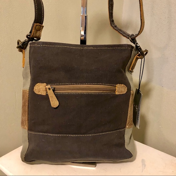 Era 1930 Shoulder Crossbody Canvas Purse upcycled - Picture 4 of 7